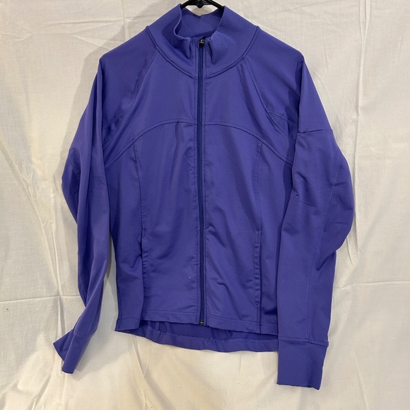 Purple Running Jacket Full Zip Mock Turtleneck Size L by Tek Gear - Picture 1 of 4